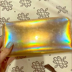 Gold metallic holographic DollsKill Wallet